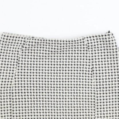 Papaya Womens Black Geometric Polyester Straight & Pencil Skirt Size 10