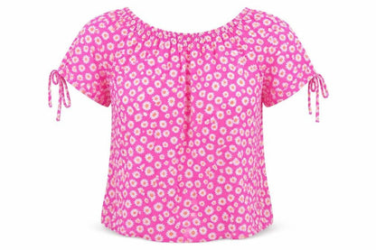 Womens UK Size 6 Moda Pink Basic Blouse