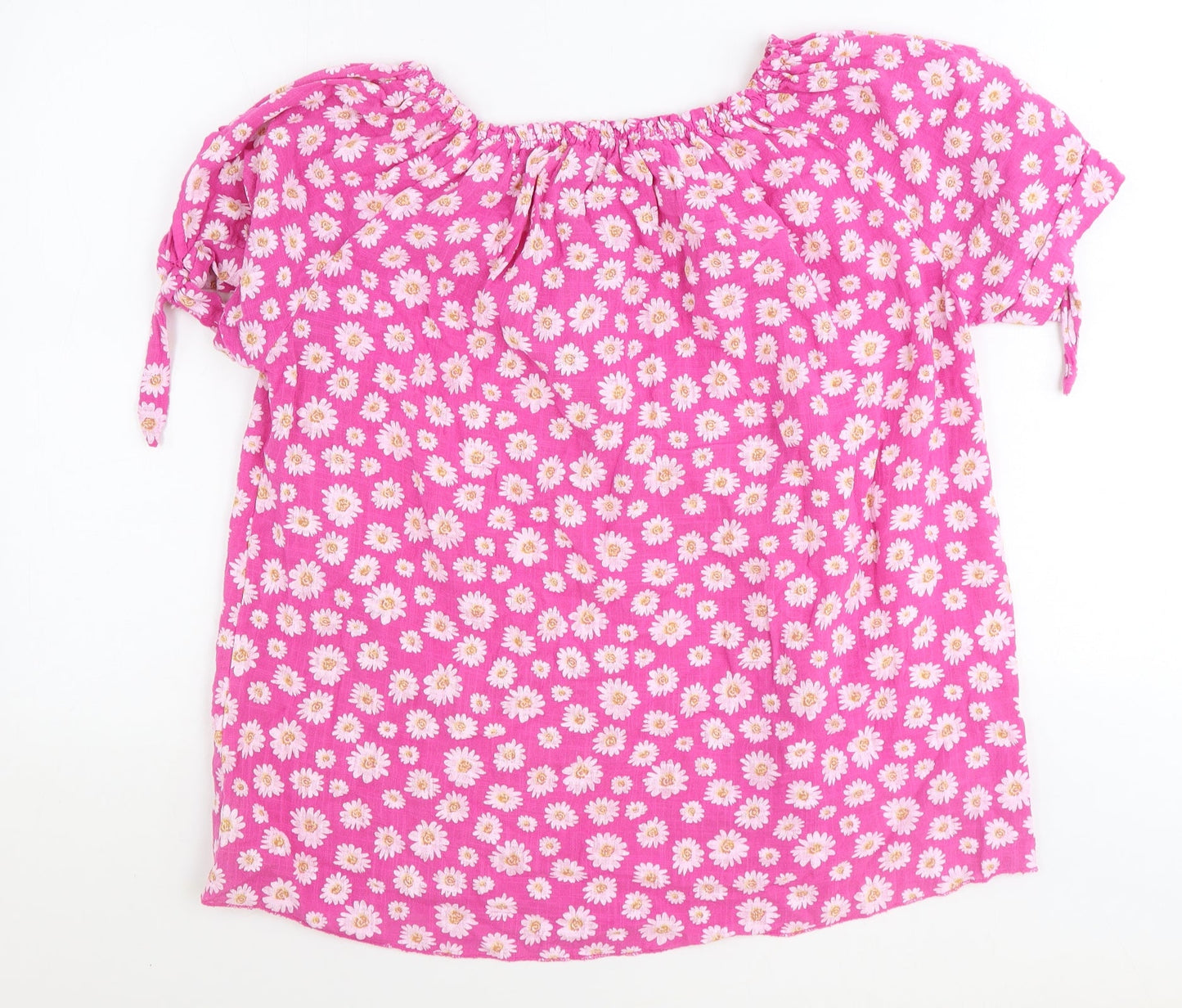 Womens UK Size 6 Moda Pink Basic Blouse