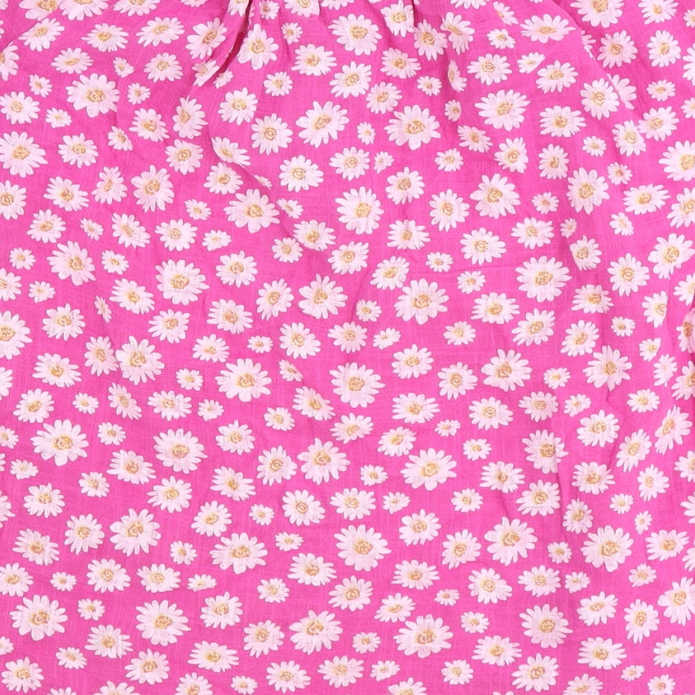 Womens UK Size 6 Moda Pink Basic Blouse