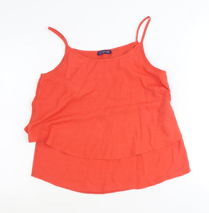 Hotsquash Womens Orange Polyester Camisole Tank Size 12 Scoop Neck