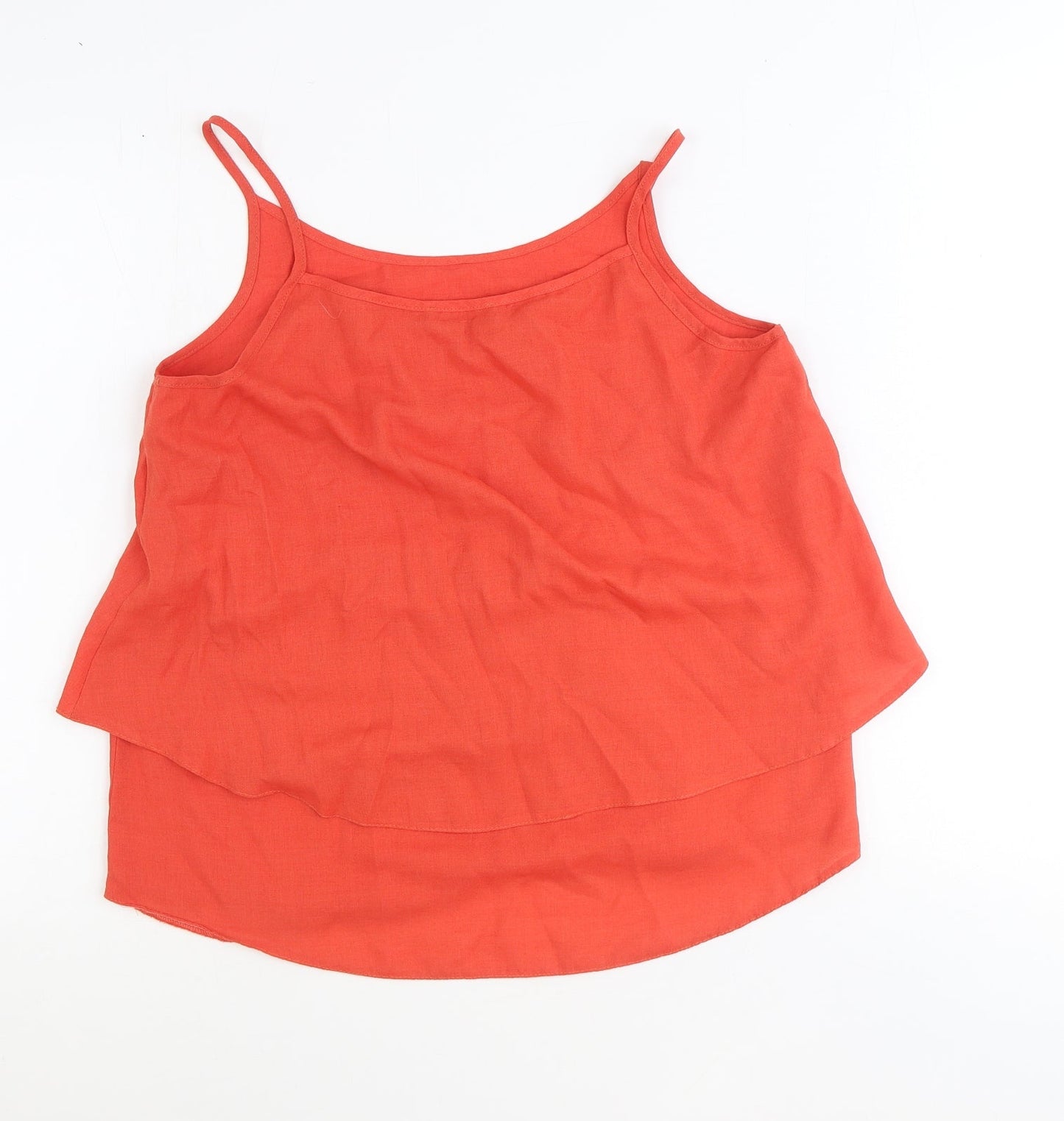 Hotsquash Womens Orange Polyester Camisole Tank Size 12 Scoop Neck