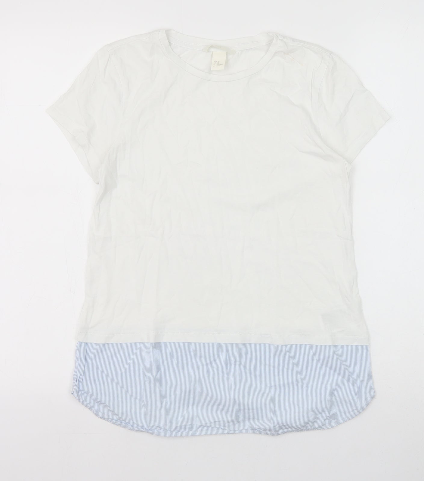 Womens UK Size XS H&M White Basic T-Shirt