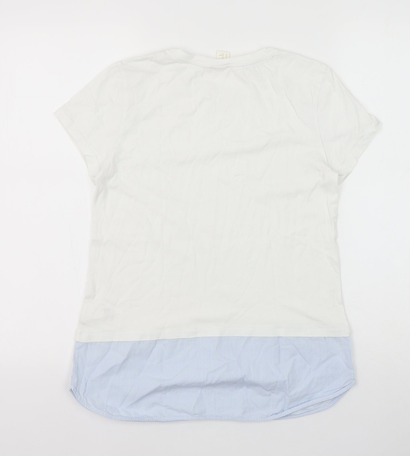 Womens UK Size XS H&M White Basic T-Shirt