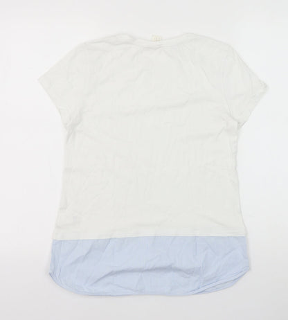 Womens UK Size XS H&M White Basic T-Shirt