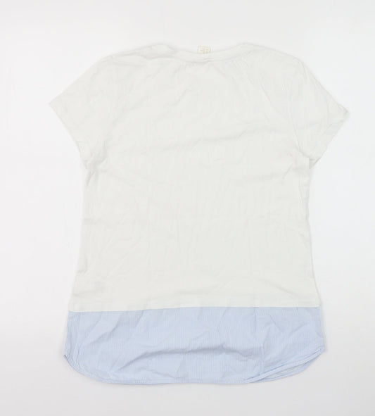 Womens UK Size XS H&M White Basic T-Shirt