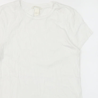 Womens UK Size XS H&M White Basic T-Shirt