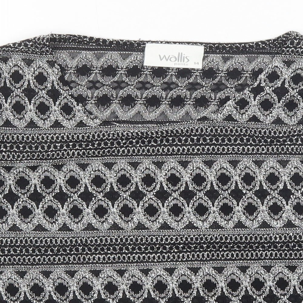 Womens UK Size 14 Wallis Black Basic Blouse