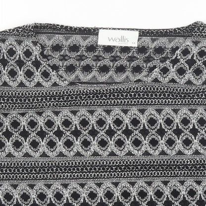 Womens UK Size 14 Wallis Black Basic Blouse