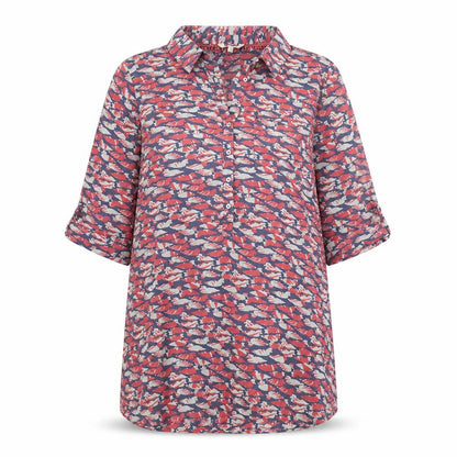 Womens UK Size 10 Preworn Pink Tunic Button-Up