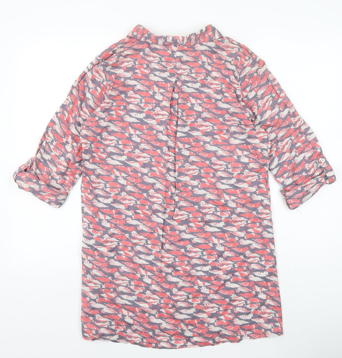 Womens UK Size 10 Preworn Pink Tunic Button-Up