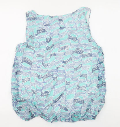 Womens UK Size L Giusy Blue Basic Tank