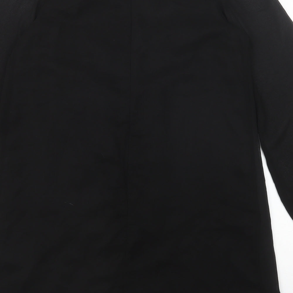 NEXT Womens Black Polyester Shift Size 10 Collared Zip