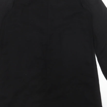 NEXT Womens Black Polyester Shift Size 10 Collared Zip