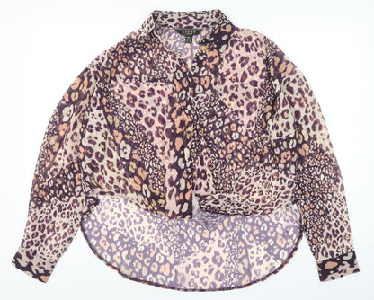 Womens UK Size 10 Lipsy Multicoloured Basic Button-Up