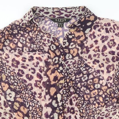 Womens UK Size 10 Lipsy Multicoloured Basic Button-Up