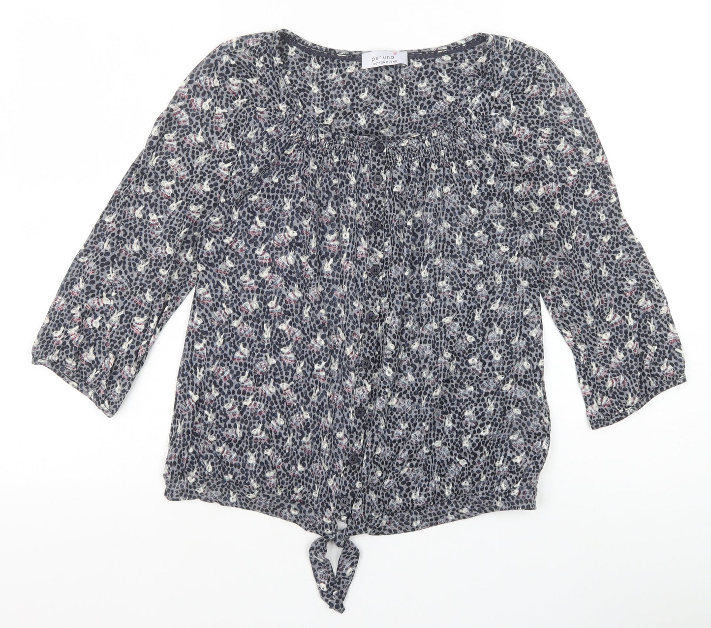 Womens UK Size 10 Marks and Spencer Grey Basic Blouse