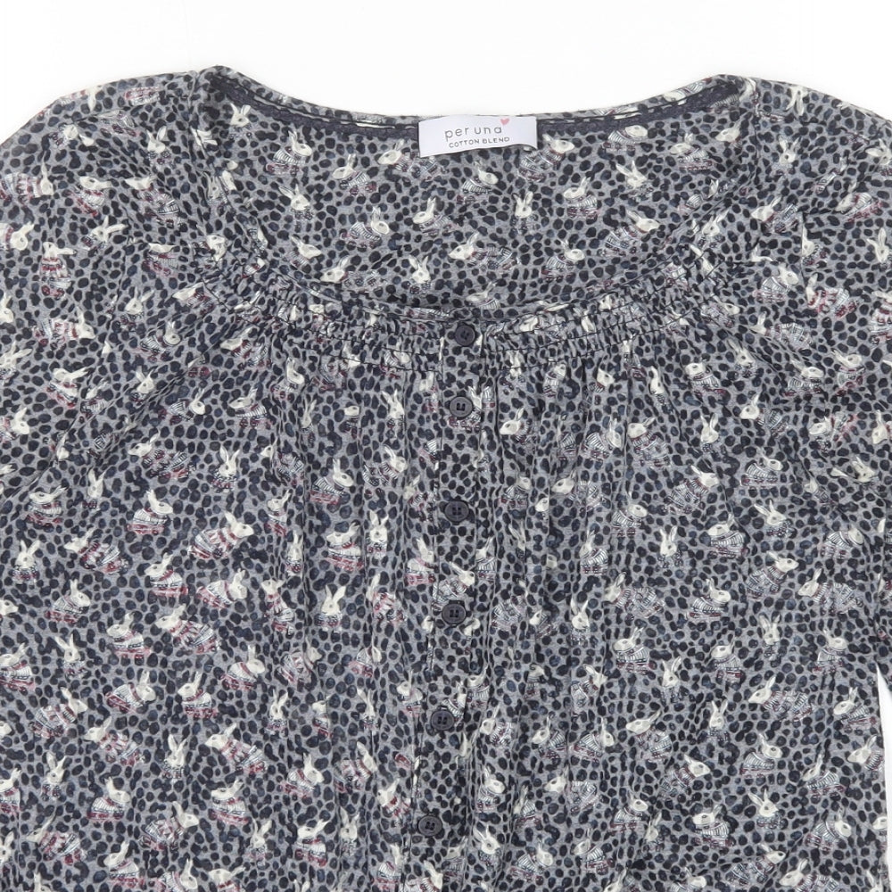 Womens UK Size 10 Marks and Spencer Grey Basic Blouse