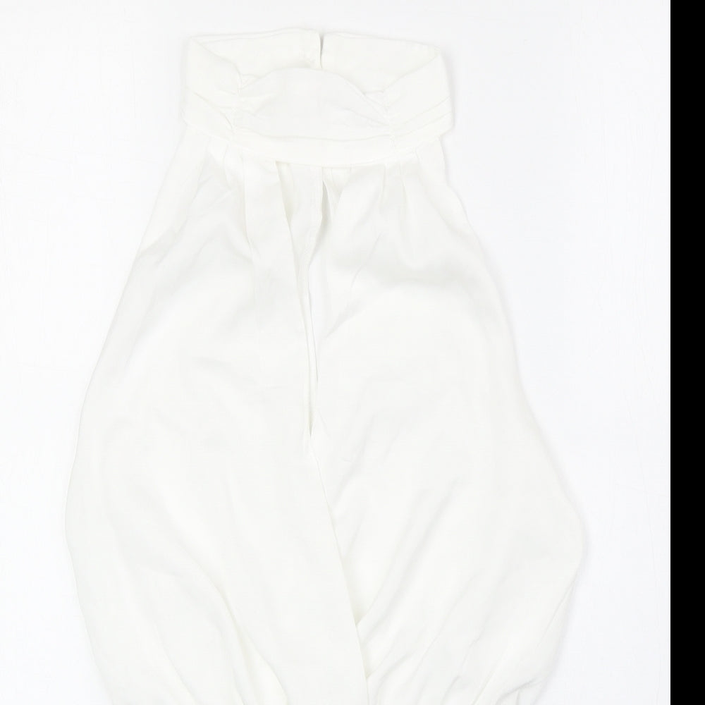 In the Style Womens White Polyester Bodysuit One-Piece Size 8 Snap