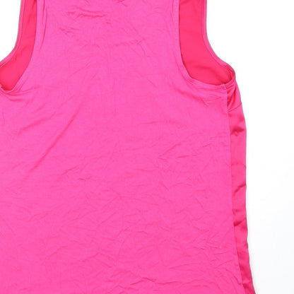 TU Womens Pink Viscose Basic Tank Size 10 Square Neck