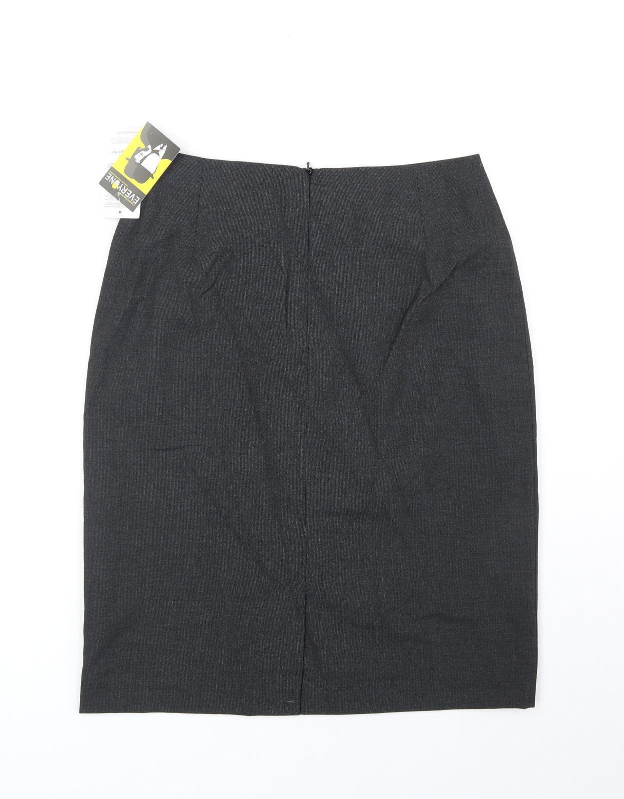 Clubclass Womens Grey Polyester Straight & Pencil Skirt Size 10 Zip