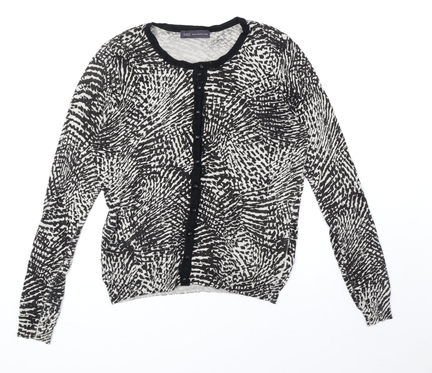 Womens UK Size 12 Marks and Spencer Black Cardigan Jumper