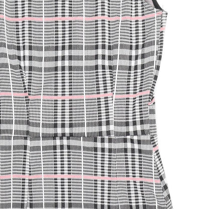 Quiz Womens Black Plaid Polyester A-Line Size 6 V-Neck Pullover