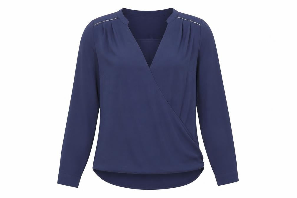 Womens UK Size 8 Marks and Spencer Blue Basic Blouse