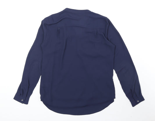 Womens UK Size 8 Marks and Spencer Blue Basic Blouse