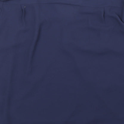 Womens UK Size 8 Marks and Spencer Blue Basic Blouse