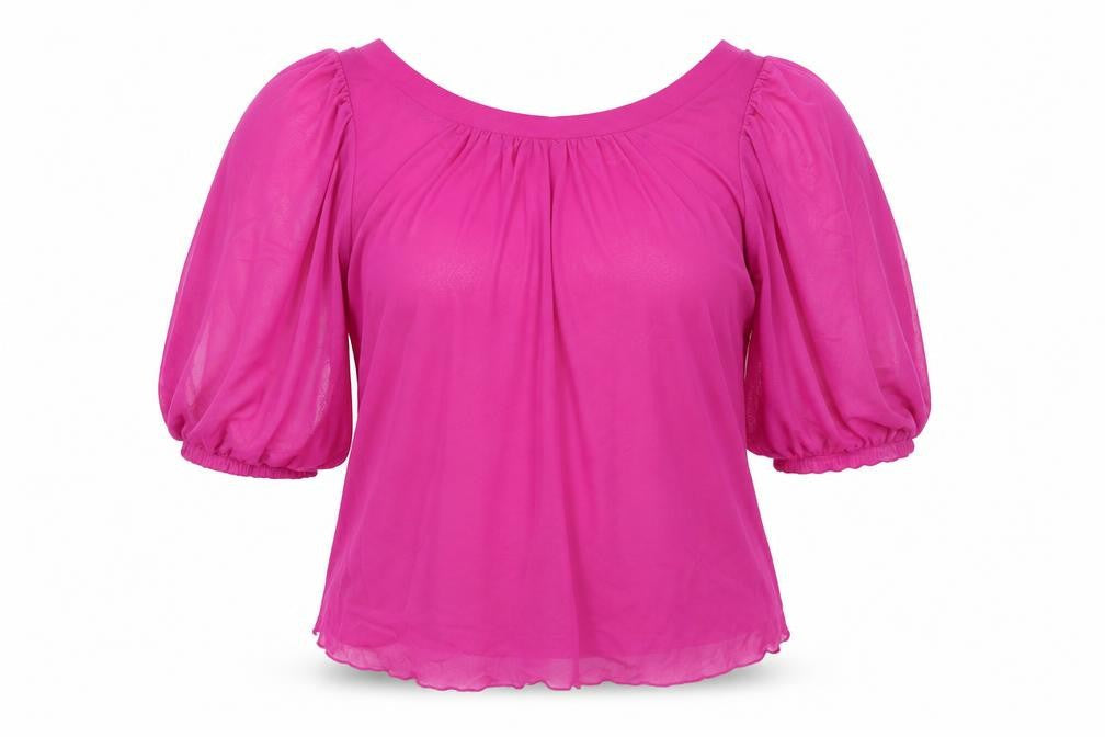 Womens UK Size 6 New Look Pink Basic Blouse