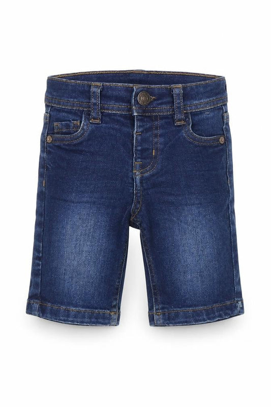 Denim & Co. Baby Blue Cotton Cropped Jeans Size 18-24 Months L50 cm Snap