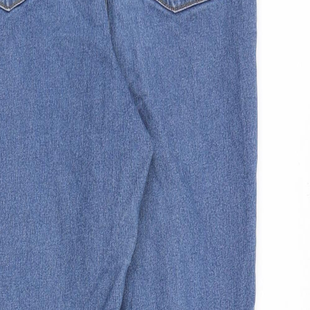 Denim & Co. Womens Blue Cotton Skinny Jeans Size 14 Slim Zip