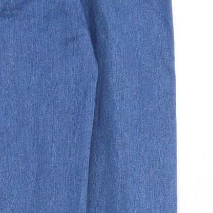 Topshop Womens Blue Cotton Skinny Jeans Size 26 in Slim Zip