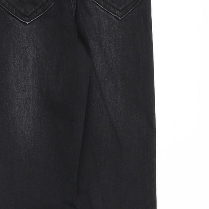 M&Co Girls Black Cotton Skinny Jeans Size 9-10 Years Regular Zip