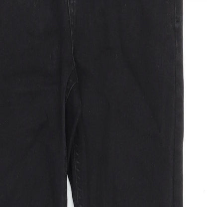 SO denim Womens Black Cotton Skinny Jeans Size 10 Slim Zip