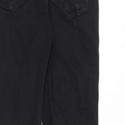 SO denim Womens Black Cotton Skinny Jeans Size 10 Slim Zip