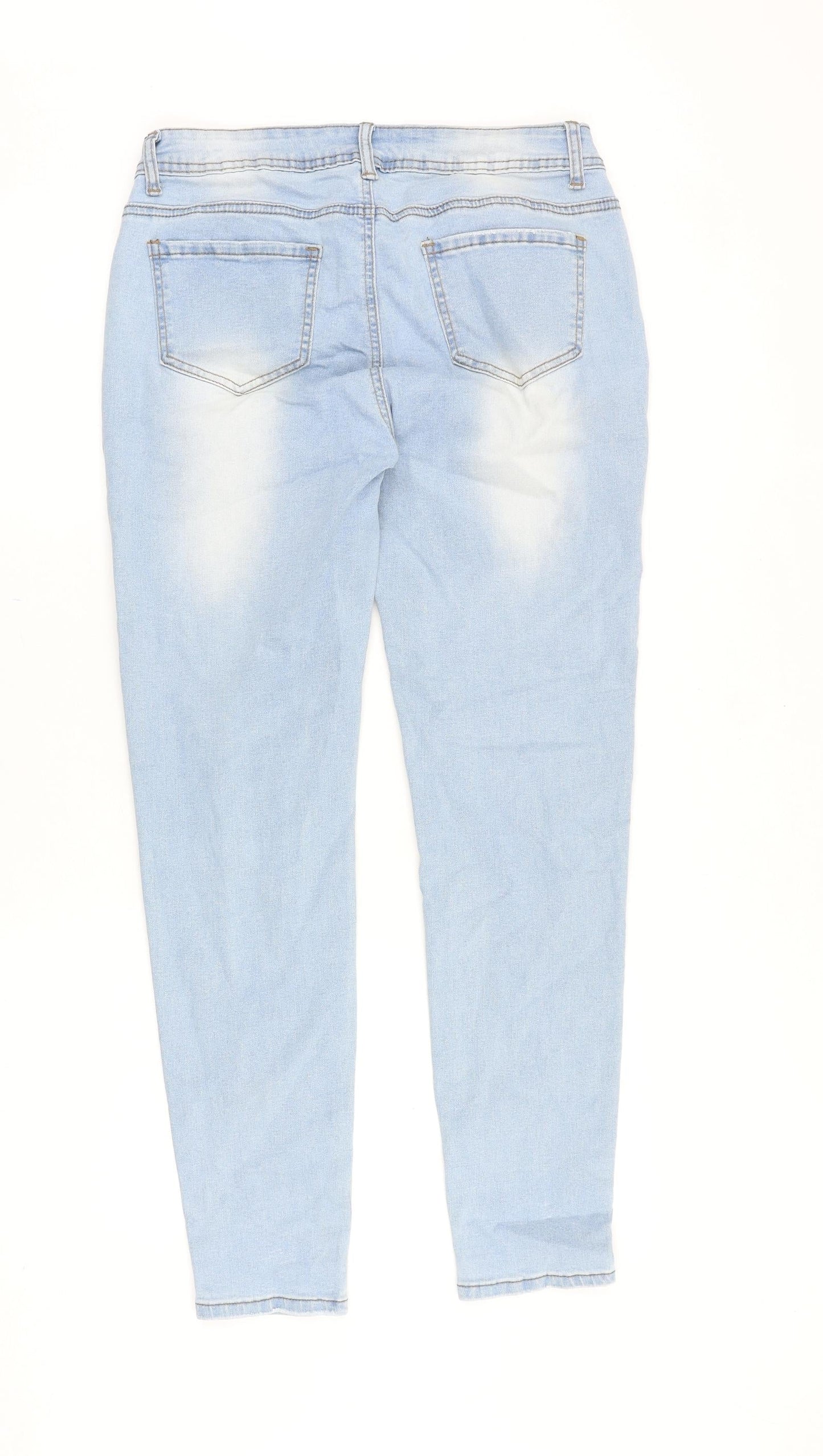 SheIn Womens Blue Cotton Skinny Jeans Size 30 in Slim Zip