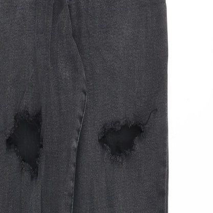 Denim & Co. Womens Black Cotton Skinny Jeans Size 10 Slim Zip