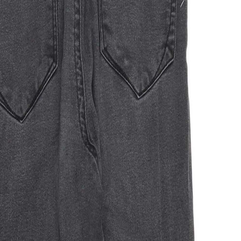 Denim & Co. Womens Black Cotton Skinny Jeans Size 10 Slim Zip