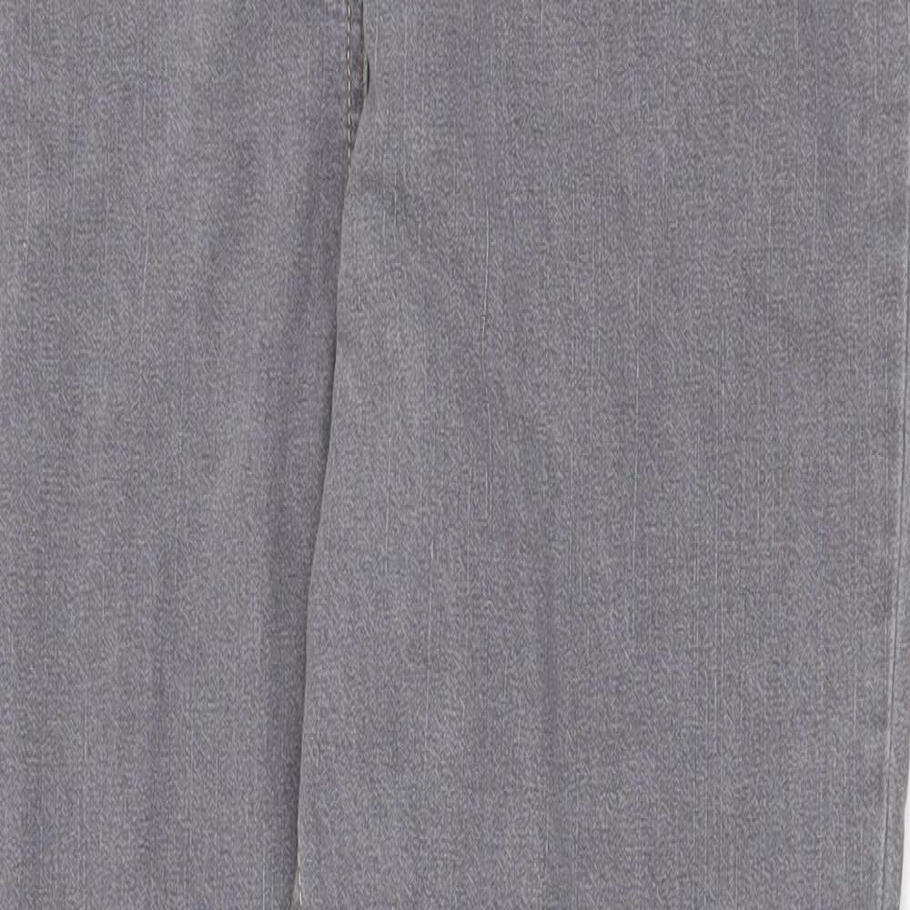 Jeffrey & Paula Womens Grey Cotton Straight Jeans Size 16 Regular
