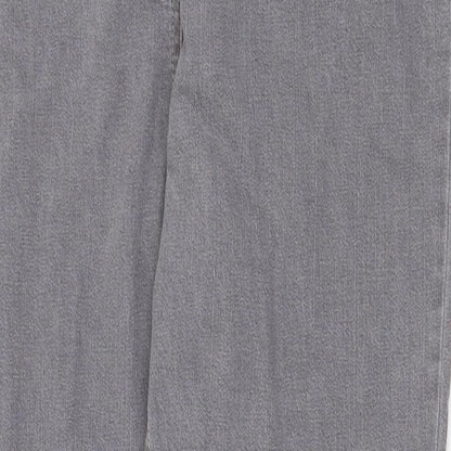 Jeffrey & Paula Womens Grey Cotton Straight Jeans Size 16 Regular