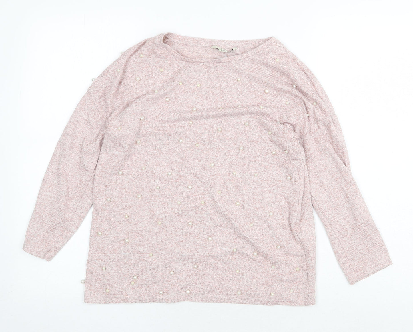 George Womens Pink Boat Neck Viscose Pullover Jumper Size 8