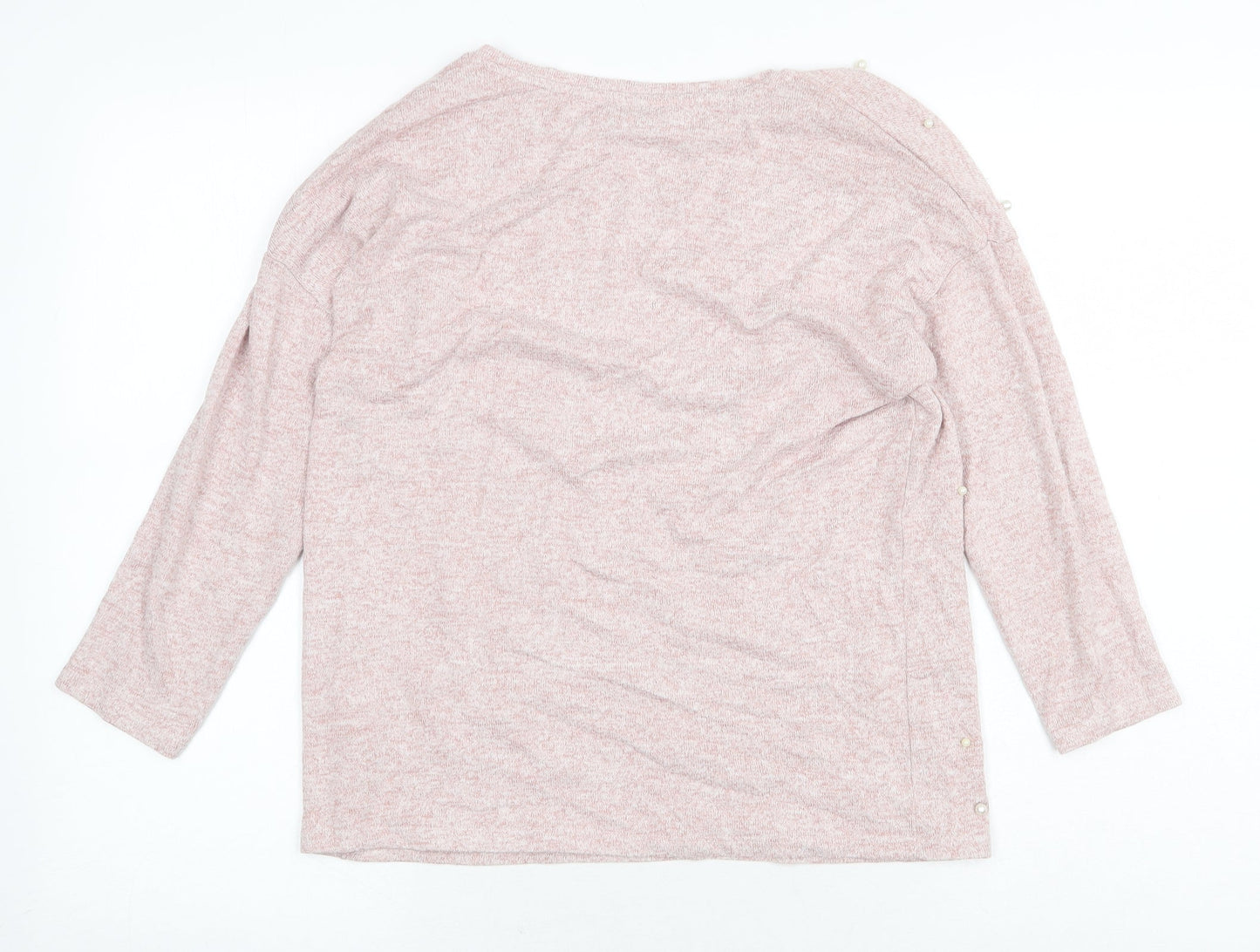 George Womens Pink Boat Neck Viscose Pullover Jumper Size 8