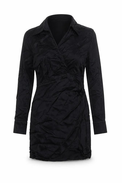 Primark Womens Black Viscose Shirt Dress Size 6 Collared Pullover
