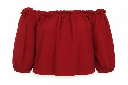 Womens UK Size 10 H&M Red Basic Blouse