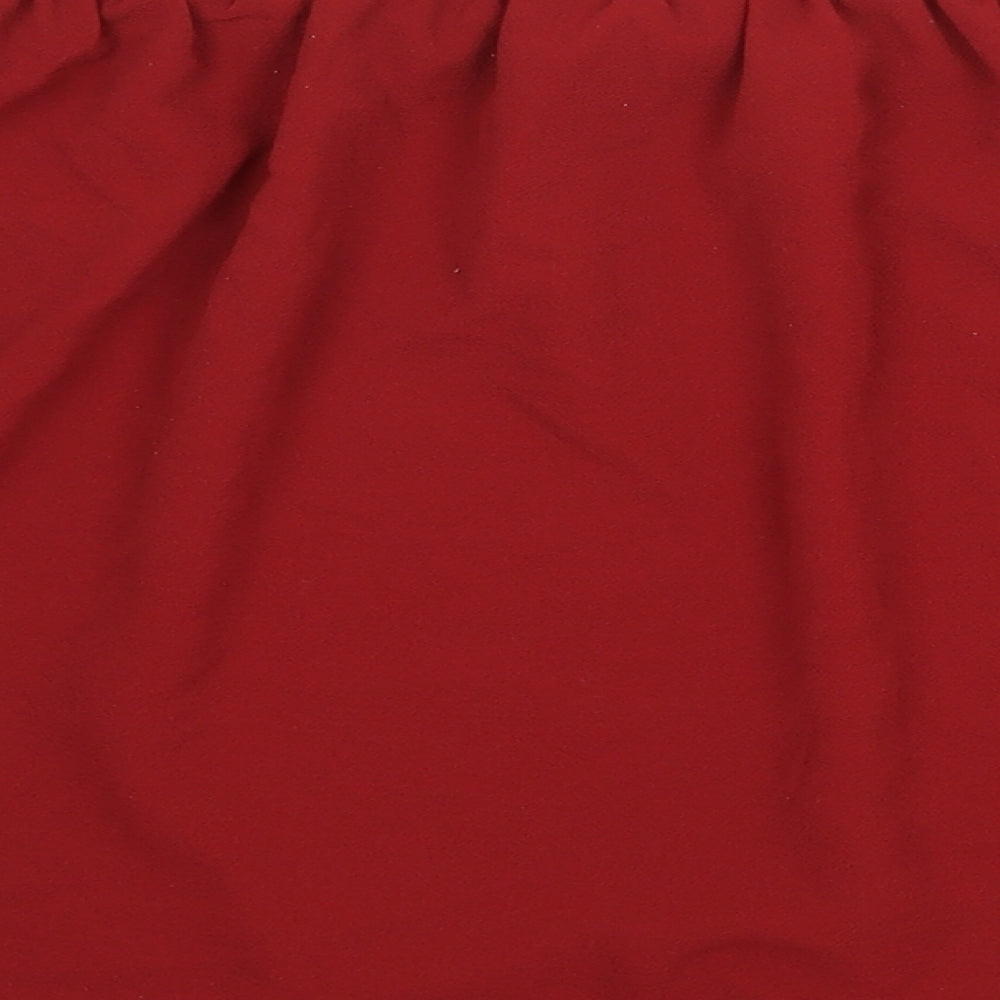 Womens UK Size 10 H&M Red Basic Blouse