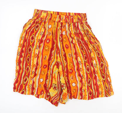 More by Lata Womens Multicoloured Geometric Viscose Culotte Shorts Size S Regular Pull On