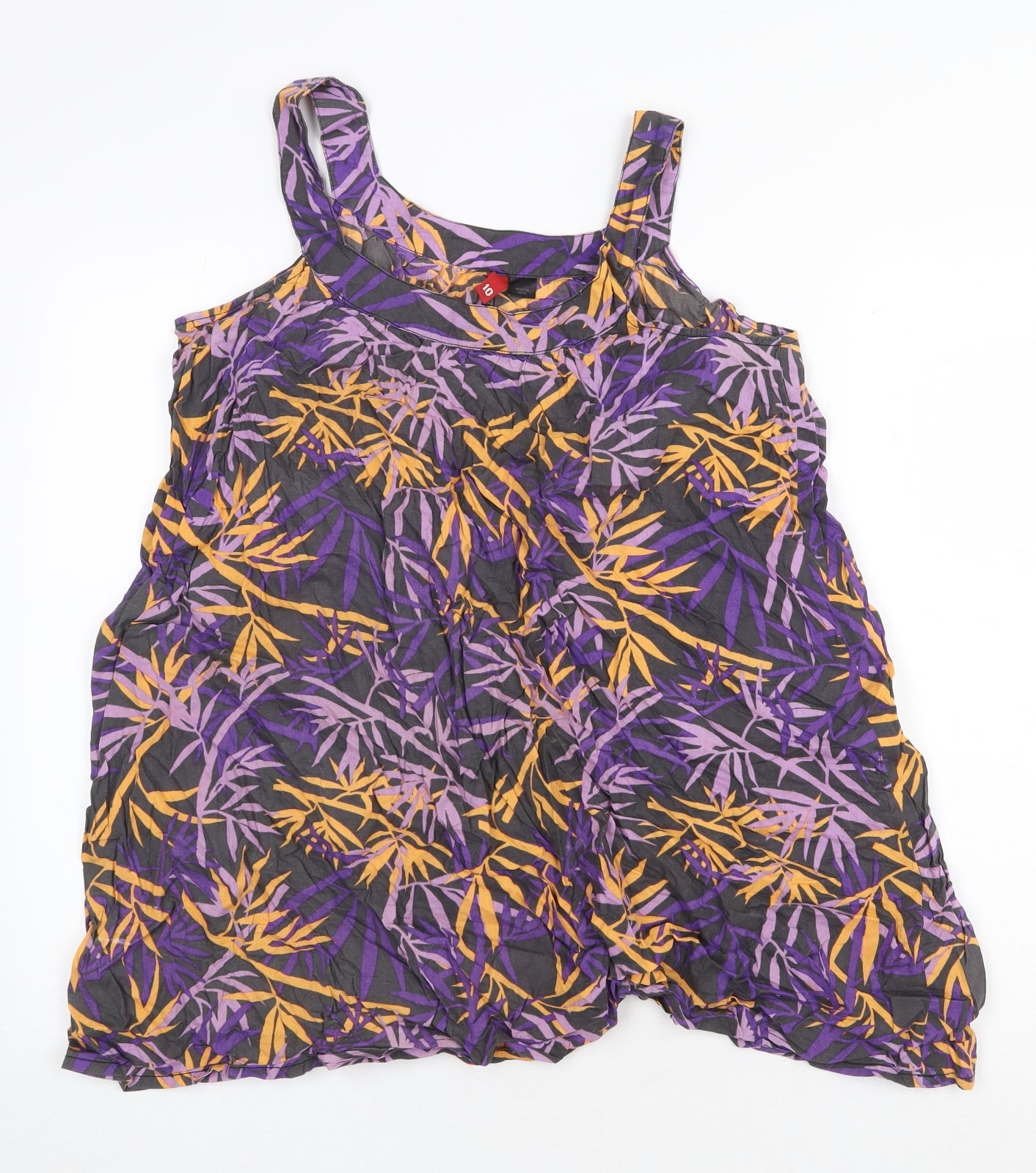 Womens UK Size 10 H&M Purple Tunic Tank