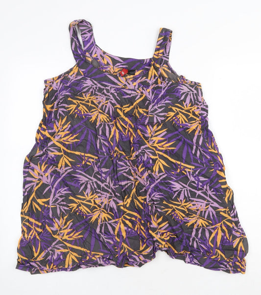 Womens UK Size 10 H&M Purple Tunic Tank